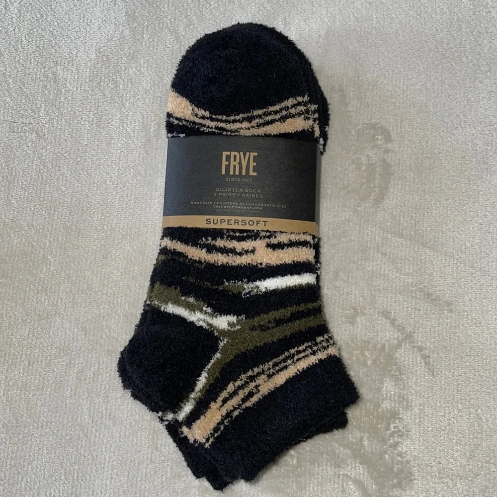 Frye Supersoft Quarter Socks 3/Pk - Picture 1 of 4